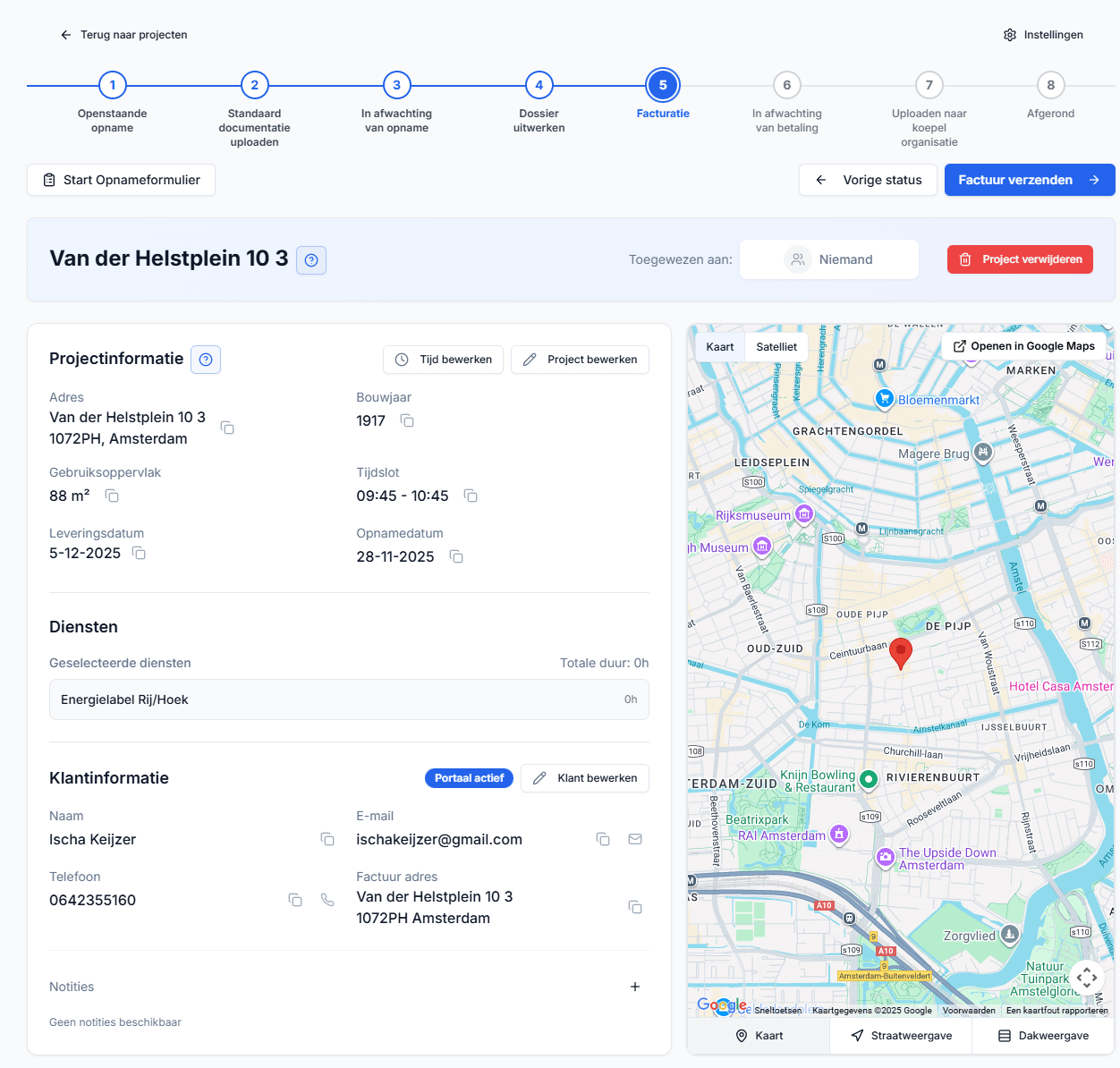 Veel tijd naar offertes, planning en facturatie screenshot